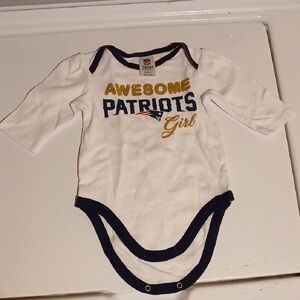 NFL Patriots Baby Bodysuit - White and Navy